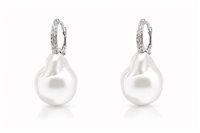 Orecchini Coscia Perle Donna in Oro bianco Perla EASS073.4